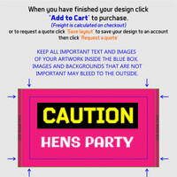 Hens Party Caution Stubby Cooler